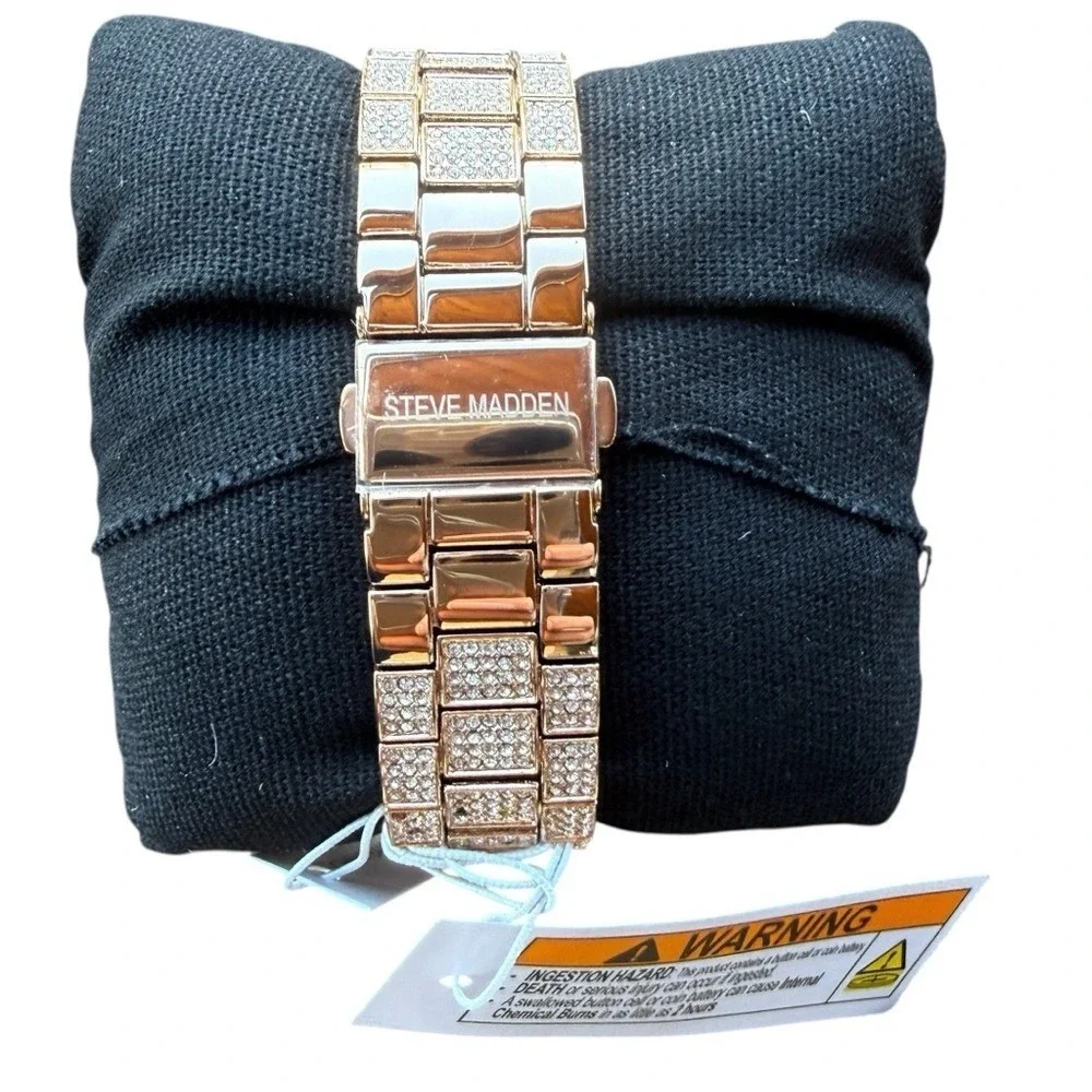 Steve Madden Rose Gold with Rhinestones Watch‎ NWT